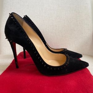 CHRISTIAN LOUBOUTIN Black Anjalina 100 Heels